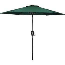 Simple Deluxe 7.5' Patio Outdoor Table Market Yard Umbrella with Push Button Tilt/Crank; 6 Sturdy Ribs for Garden; Deck; Backyard; Pool; 7.5ft; Green