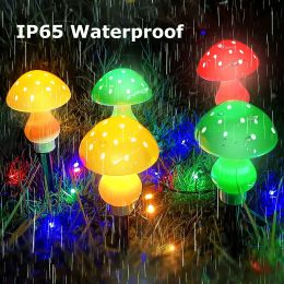 Solar Mushroom Light; Multi-Color Changing LED Outdoor Flowers Garden Courtyard Yard Patio Outside Christmas Holiday Decor (size: Solar 8 Lights)